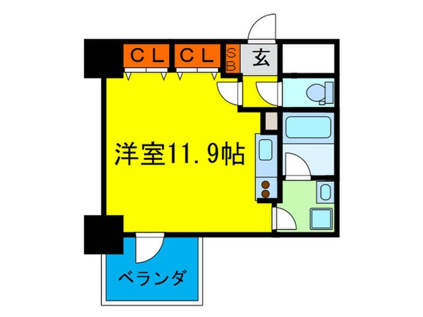 パークキューブ北浜の物件間取画像